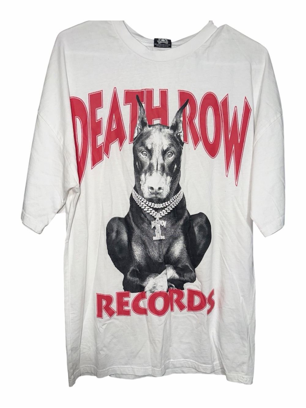 Death Row Records Graphic Tee - White with Red Print